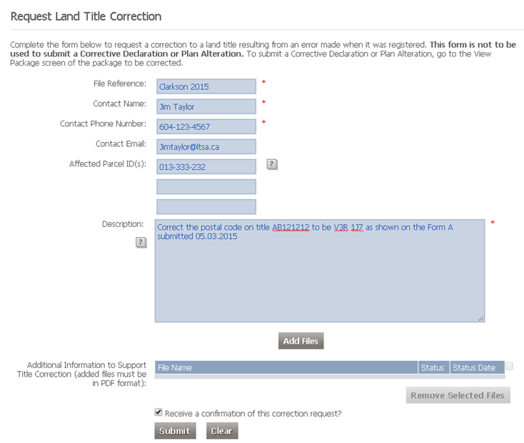 Land registry correcting a best sale name mistake